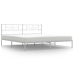 Estructura cama sin colchón con cabecero metal blanco 183x213cm