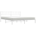 Estructura cama sin colchón con cabecero metal blanco 183x213cm