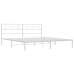 Estructura cama sin colchón con cabecero metal blanco 183x213cm