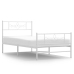 Estructura cama sin colchón con estribo metal blanco 90x190 cm