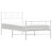 Estructura cama sin colchón con estribo metal blanco 90x190 cm