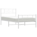 Estructura cama sin colchón con estribo metal blanco 90x200 cm