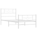 Estructura cama sin colchón con estribo metal blanco 90x200 cm