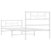 Estructura cama sin colchón con estribo metal blanco 90x200 cm