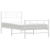 Estructura cama sin colchón con estribo metal blanco 107x203 cm