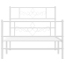 Estructura cama sin colchón con estribo metal blanco 107x203 cm