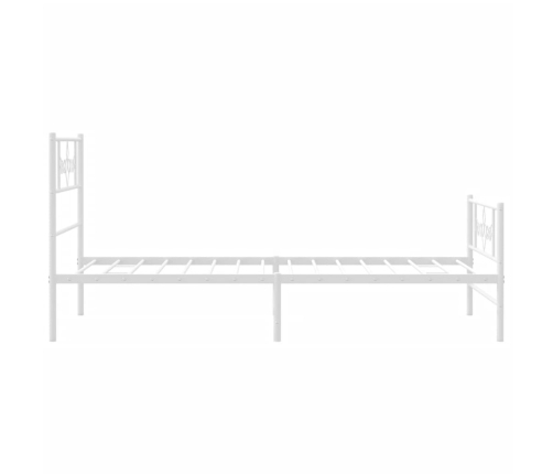 Estructura cama sin colchón con estribo metal blanco 107x203 cm