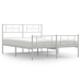 Estructura cama sin colchón con estribo metal blanco 120x190 cm