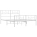 Estructura cama sin colchón con estribo metal blanco 135x190 cm