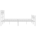 Estructura cama sin colchón con estribo metal blanco 135x190 cm