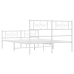 Estructura cama sin colchón con estribo metal blanco 135x190 cm