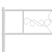 Estructura cama sin colchón con estribo metal blanco 135x190 cm