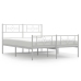 Estructura cama sin colchón con estribo metal blanco 140x190 cm