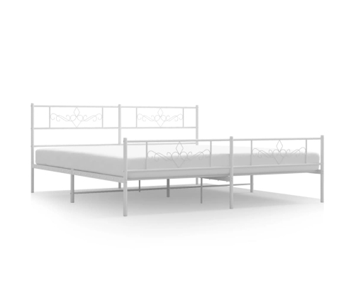 Estructura cama sin colchón con estribo metal blanco 180x200 cm