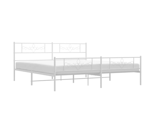 Estructura cama sin colchón con estribo metal blanco 180x200 cm