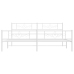 vidaXL Estructura cama metal con cabecero y pie cama blanco 183x213 cm