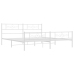 vidaXL Estructura cama metal con cabecero y pie cama blanco 183x213 cm