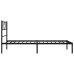 Estructura cama sin colchón con cabecero metal negro 80x200 cm