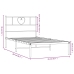 Estructura cama sin colchón con cabecero metal negro 80x200 cm