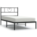 vidaXL Estructura de cama con cabecero metal negro 100x190 cm