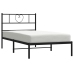 vidaXL Estructura de cama con cabecero metal negro 100x190 cm