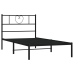 vidaXL Estructura de cama con cabecero metal negro 100x190 cm