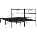 Estructura cama sin colchón con cabecero metal negro 120x190 cm