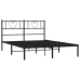 Estructura cama sin colchón con cabecero metal negro 120x200 cm