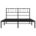 Estructura cama sin colchón con cabecero metal negro 120x200 cm