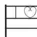 Estructura cama sin colchón con cabecero metal negro 120x200 cm