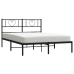 vidaXL Estructura de cama con cabecero metal negro 135x190 cm