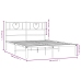 vidaXL Estructura de cama con cabecero metal negro 135x190 cm