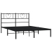 Estructura cama sin colchón con cabecero metal negro 140x190 cm