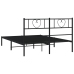 Estructura cama sin colchón con cabecero metal negro 140x190 cm