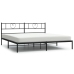 Estructura cama sin colchón con cabecero metal negro 183x213 cm