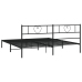 Estructura cama sin colchón con cabecero metal negro 183x213 cm