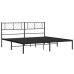 Estructura cama sin colchón con cabecero metal negro 183x213 cm