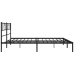 Estructura cama sin colchón con cabecero metal negro 193x203 cm