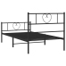 Estructura cama sin colchón con estribo metal negro 100x190 cm