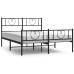 Estructura cama sin colchón con estribo metal negro 135x190 cm