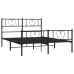 Estructura cama sin colchón con estribo metal negro 135x190 cm