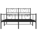 Estructura cama sin colchón con estribo metal negro 135x190 cm