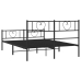 Estructura cama sin colchón con estribo metal negro 135x190 cm