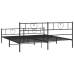 Estructura cama sin colchón con estribo metal negro 193x203 cm