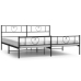 vidaXL Estructura de cama cabecero y estribo metal negro 200x200 cm