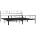 vidaXL Estructura de cama cabecero y estribo metal negro 200x200 cm