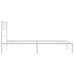 Estructura cama sin colchón con cabecero metal blanco 100x200cm