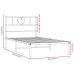 Estructura cama sin colchón con cabecero metal blanco 100x200cm