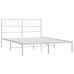 Estructura cama sin colchón con cabecero metal blanco 135x190cm