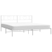 Estructura cama sin colchón con cabecero metal blanco 183x213cm